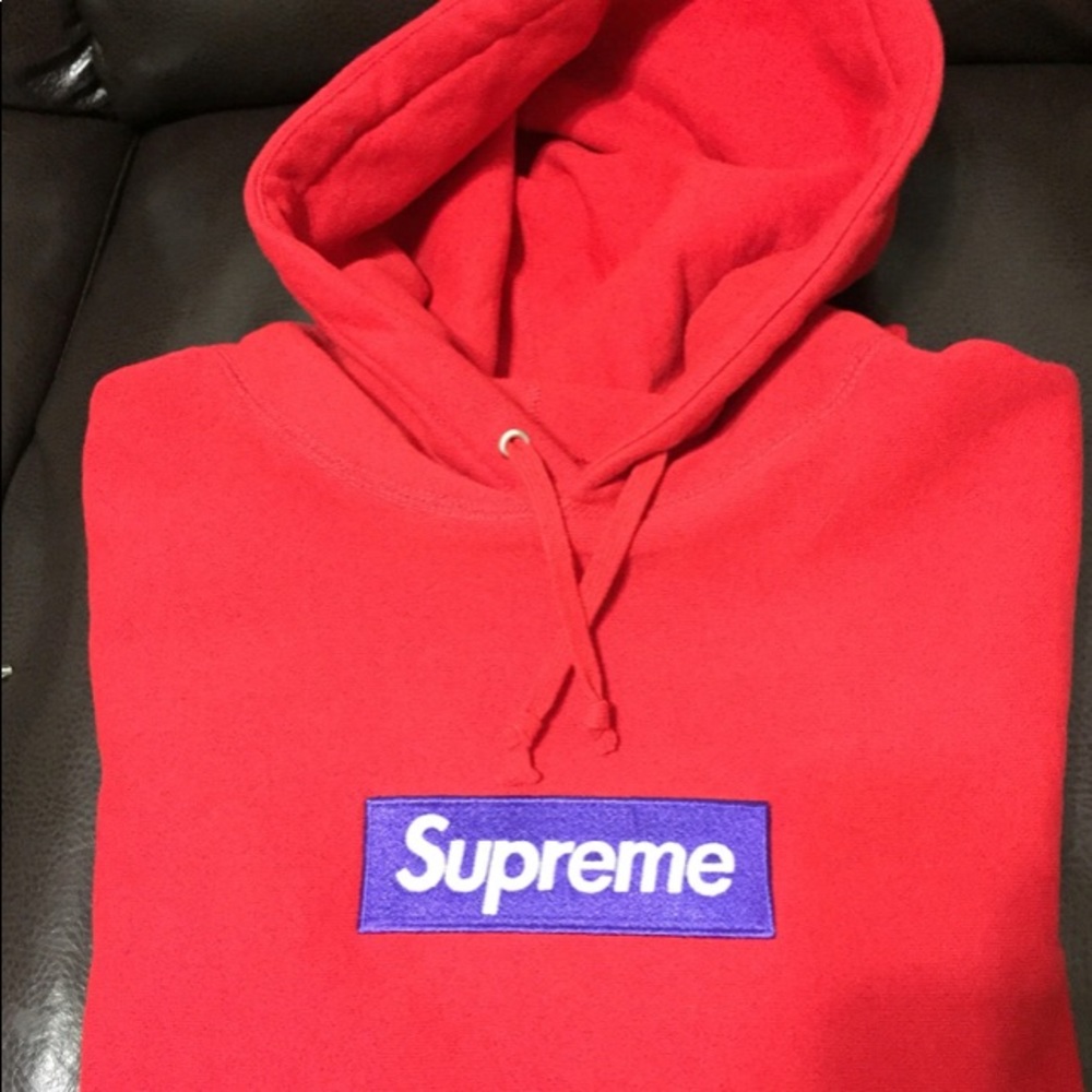 Supreme box logo hooded sweatshirt (FW17) Red